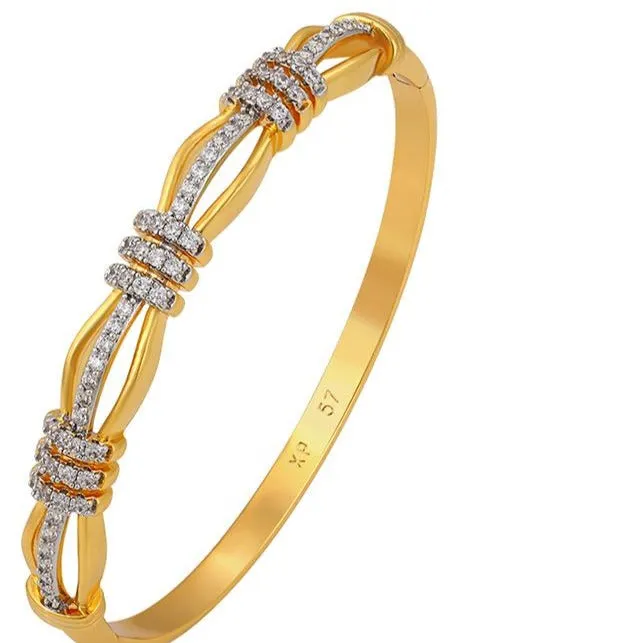 24K Gold Filled Hinged Bangle