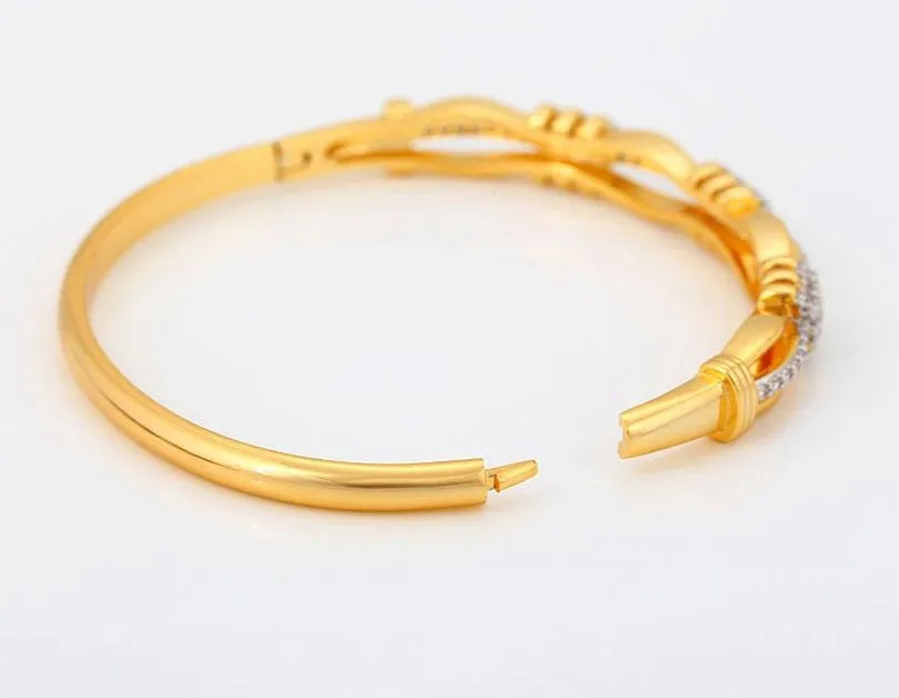 24K Gold Filled Hinged Bangle