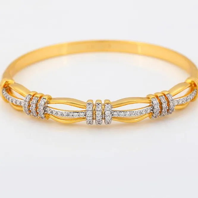 24K Gold Filled Hinged Bangle