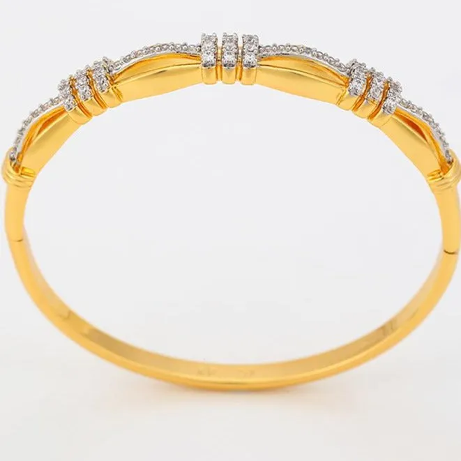 24K Gold Filled Hinged Bangle