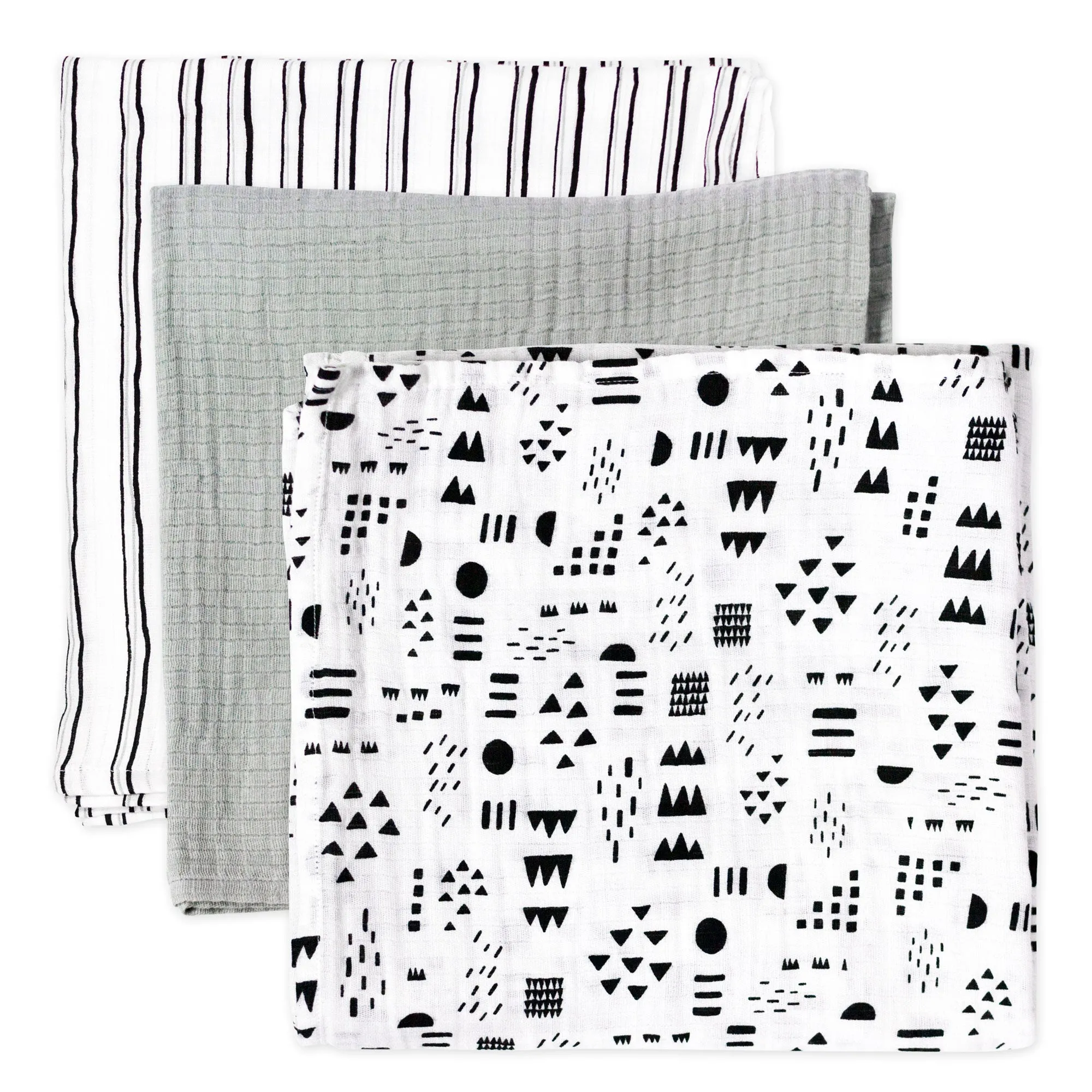 3-Pack Organic Cotton Swaddle Blankets