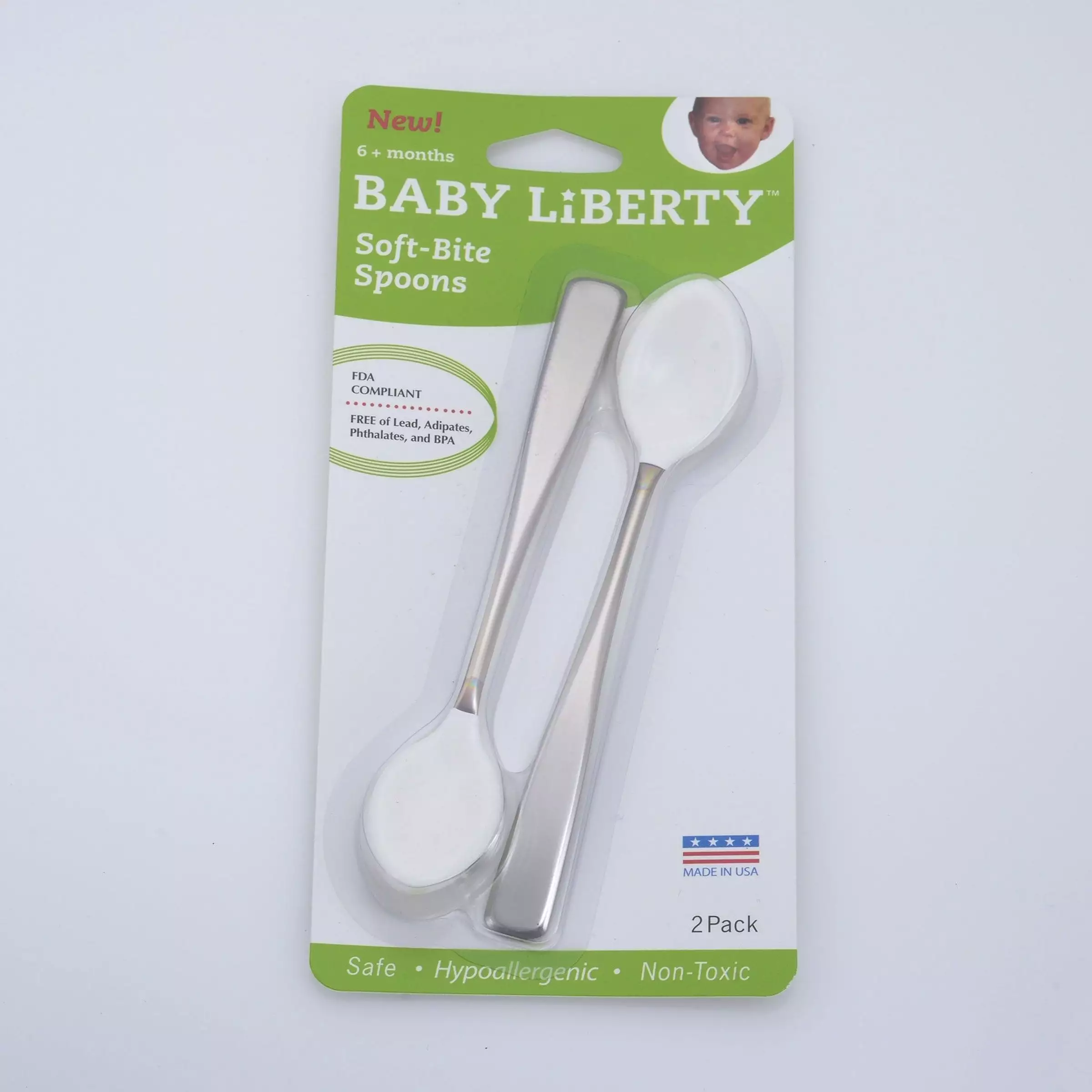 4-pieces Coated Soft-Bite Baby Feeder Spoon