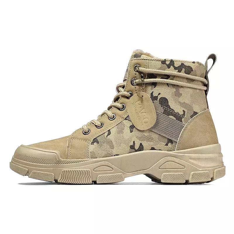 Ashore Shop Snow Boots For Men Winter Shoes Warm  High Top Military Boots