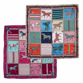 AWST International Silky Scarf - Horses in Blankets