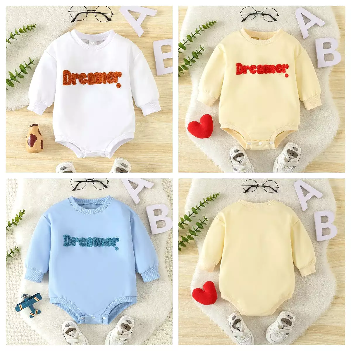 Baby Girls Boys Letters Rompers Wholesale 231130237