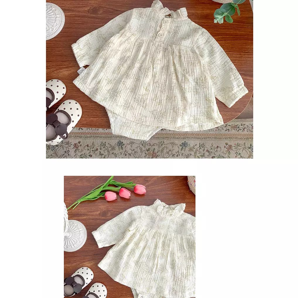 Baby Girls Flower Print Rompers Wholesale 230828271