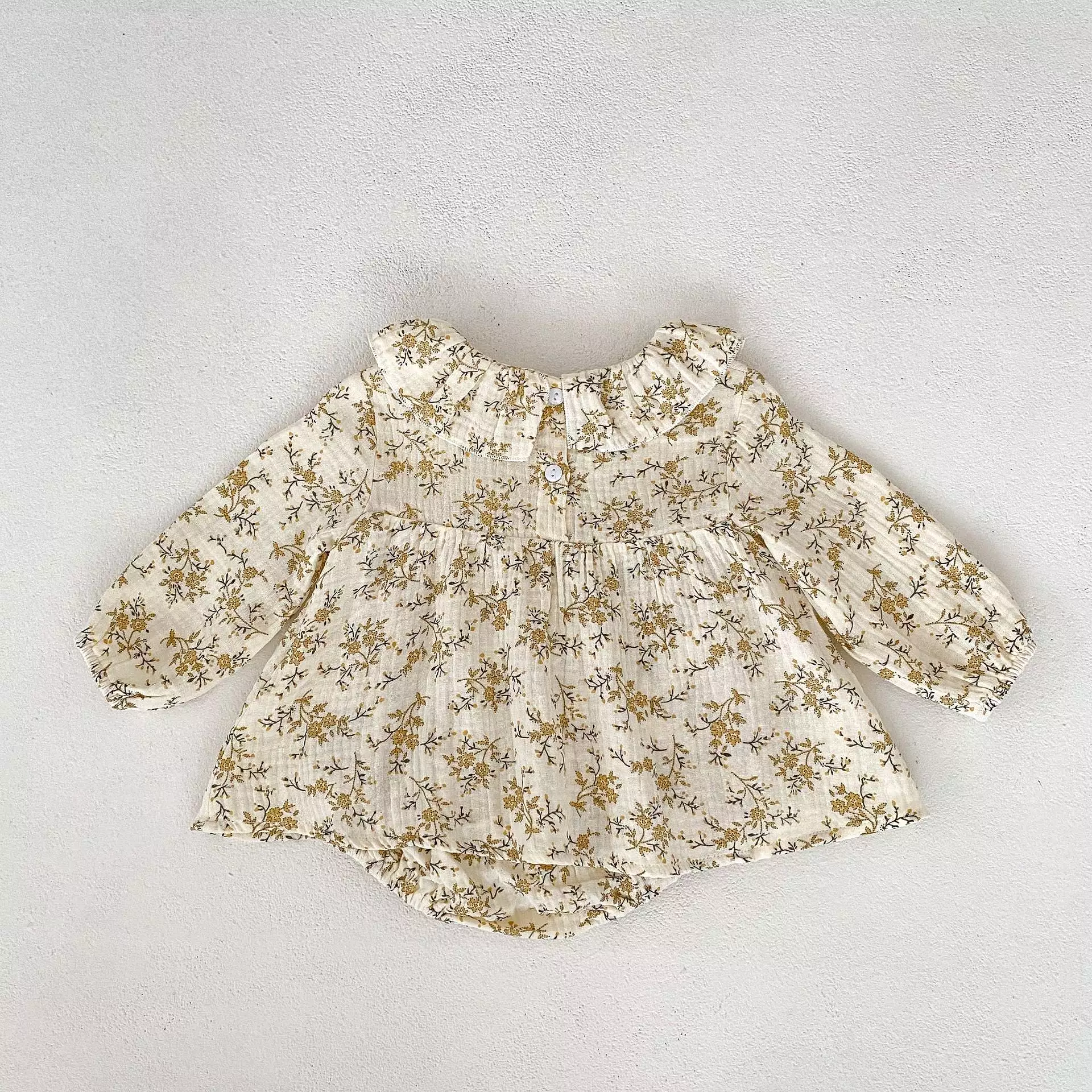 Baby Girls Flower Print Rompers Wholesale 23082870