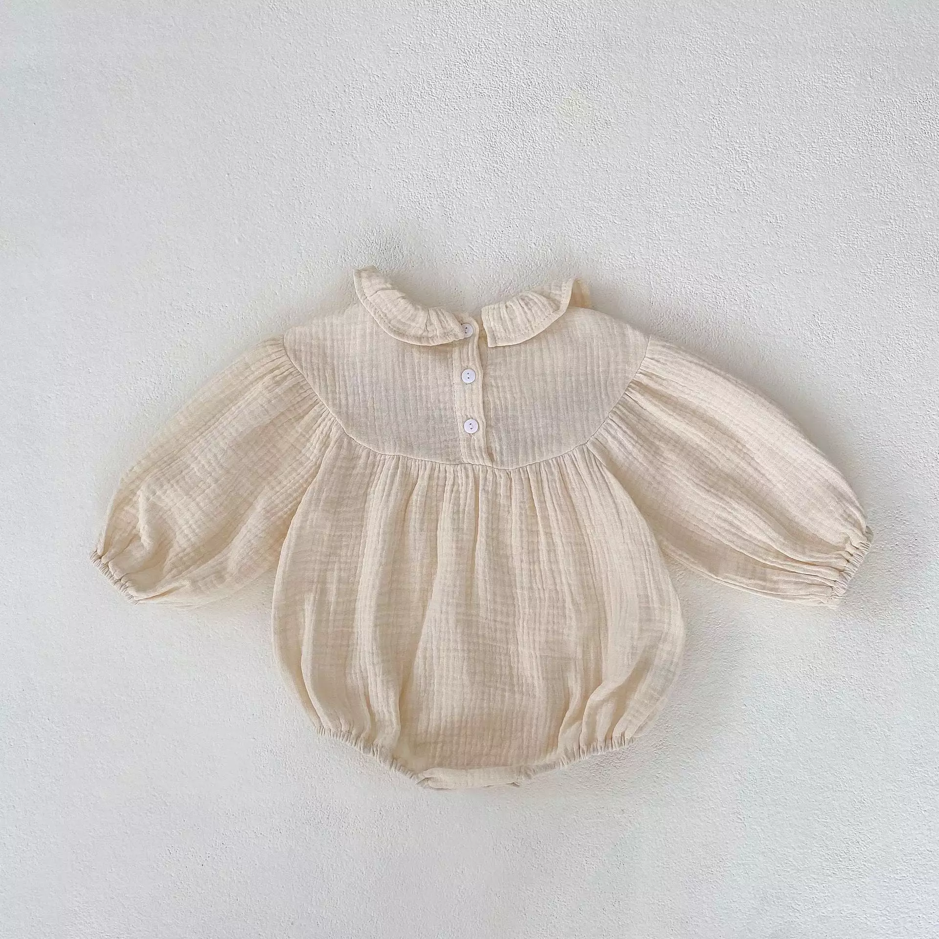 Baby Girls Solid Color Embroidered Rompers Wholesale 230828280