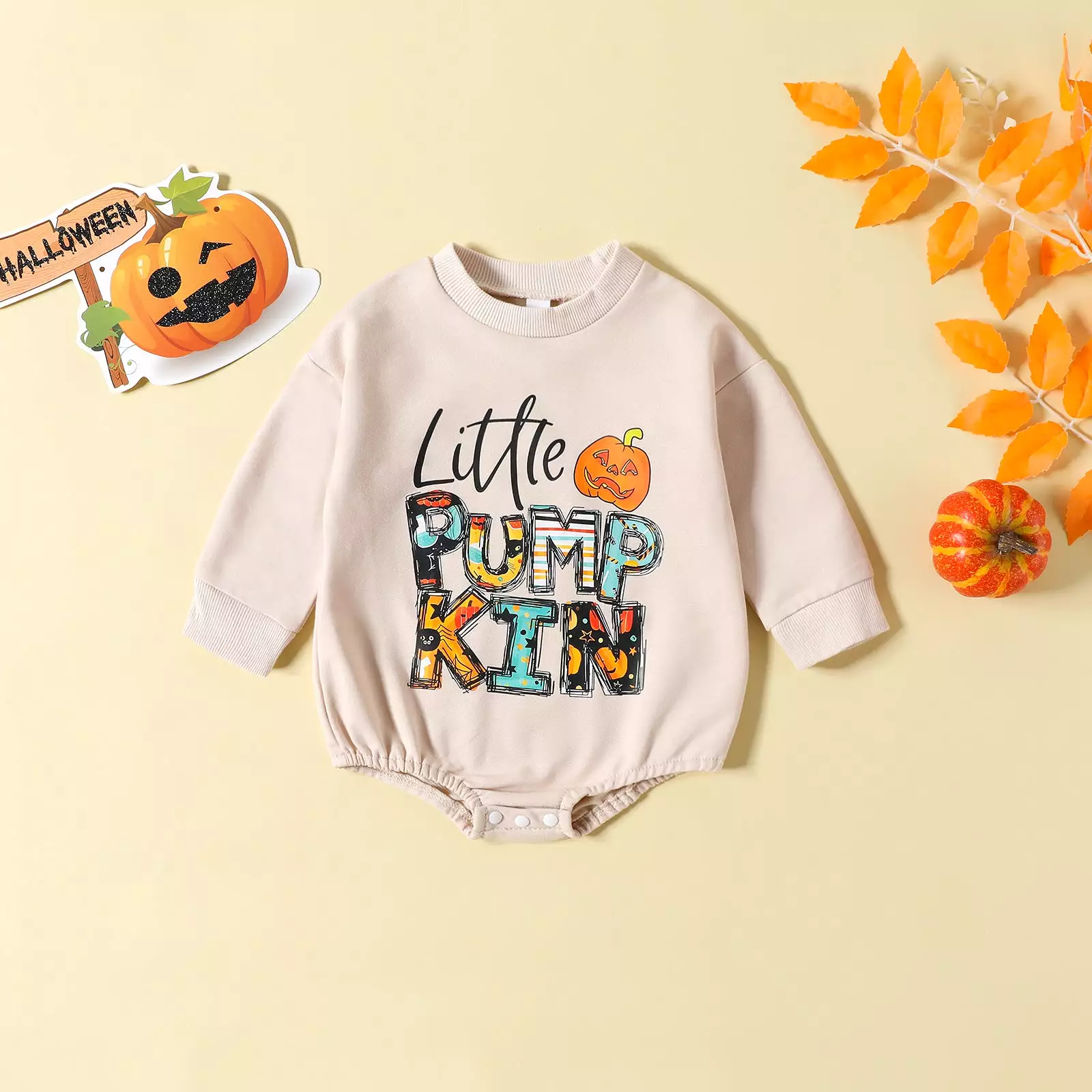 Baby Kid Girls Boys Letters Print Halloween Rompers Wholesale 23090648