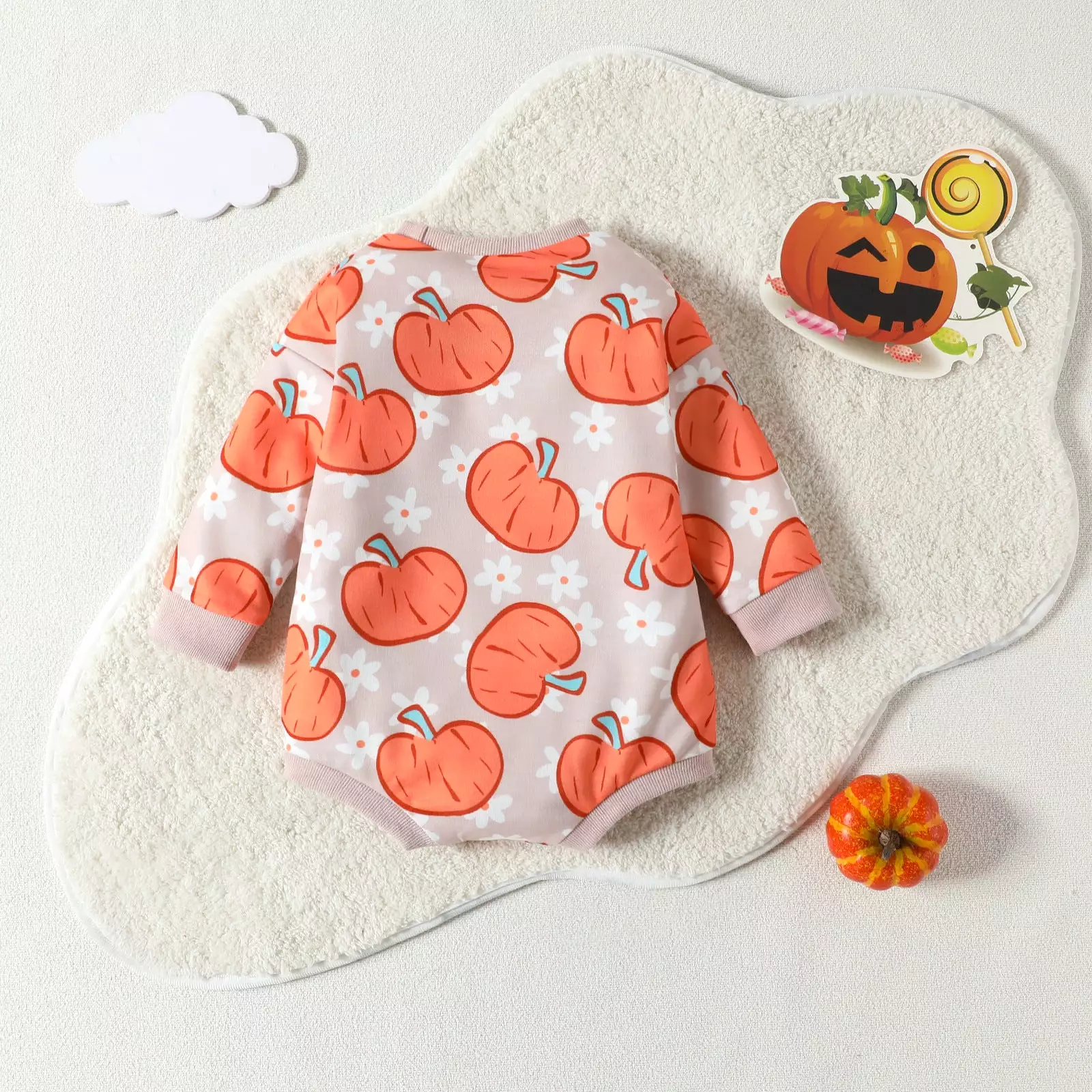 Baby Kid Girls Flower Cartoon Print Halloween Rompers Wholesale 23090645