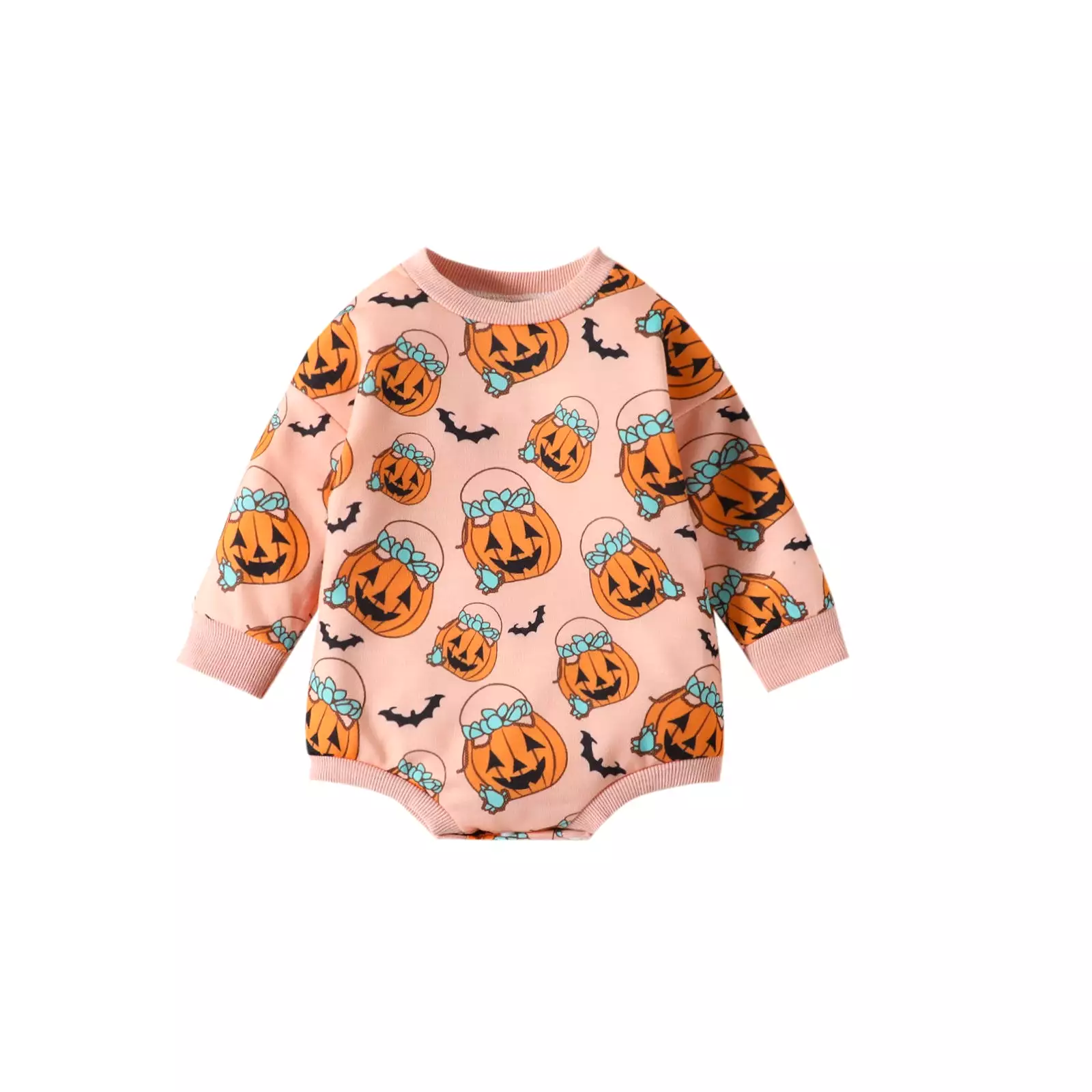 Baby Kid Girls Flower Cartoon Print Halloween Rompers Wholesale 23090645