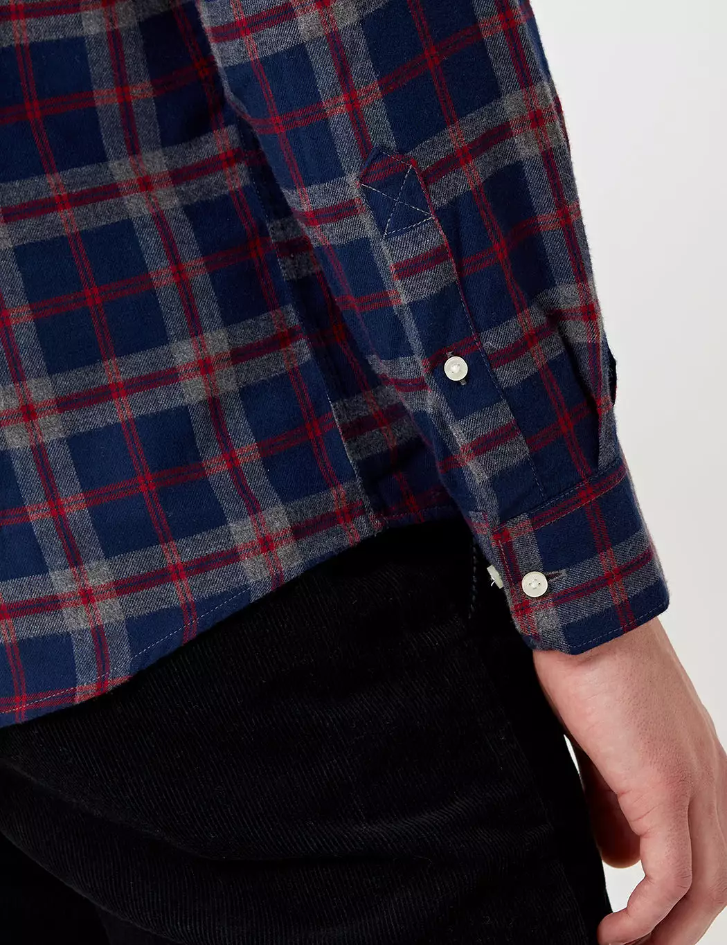 Barbour Seth Flannel Shirt - Navy Blue Marl