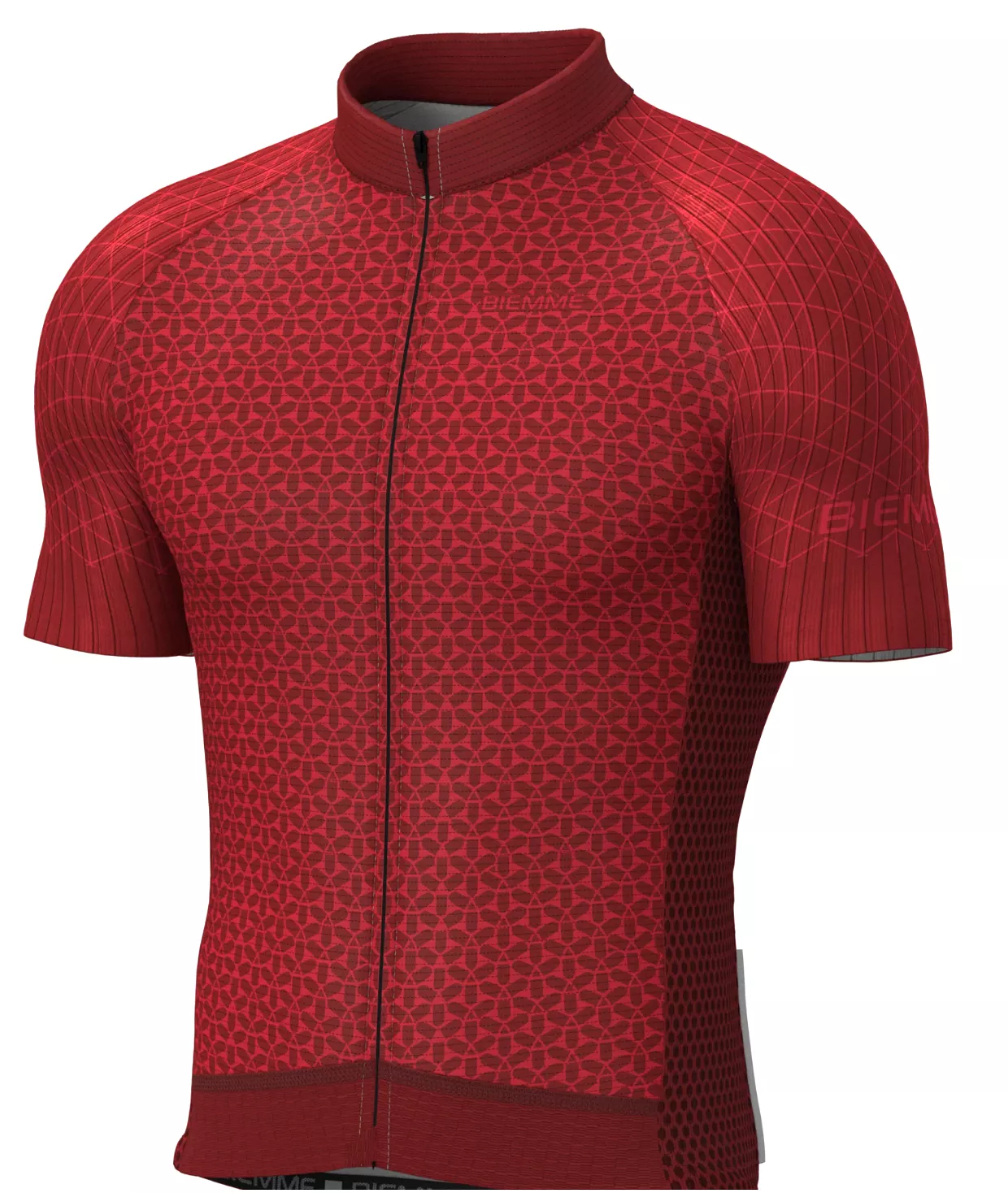 Biemme Venus Mens Cycling Jersey - Red - XLarge - Made in Italy