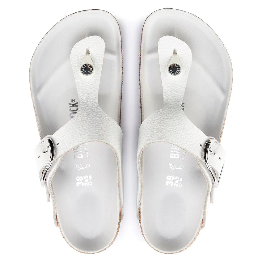 Birkenstock Women's Gizeh Big Buckle - White Leather