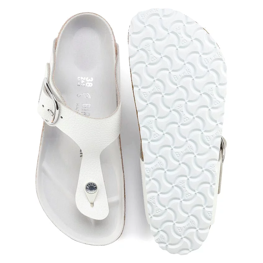 Birkenstock Women's Gizeh Big Buckle - White Leather