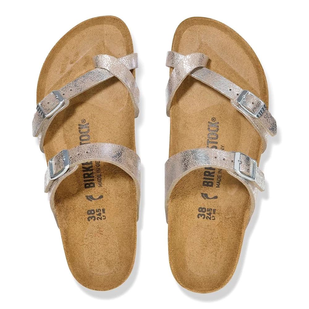 Birkenstock Women's Mayari - Washed Taupe/Silver Birkibuc