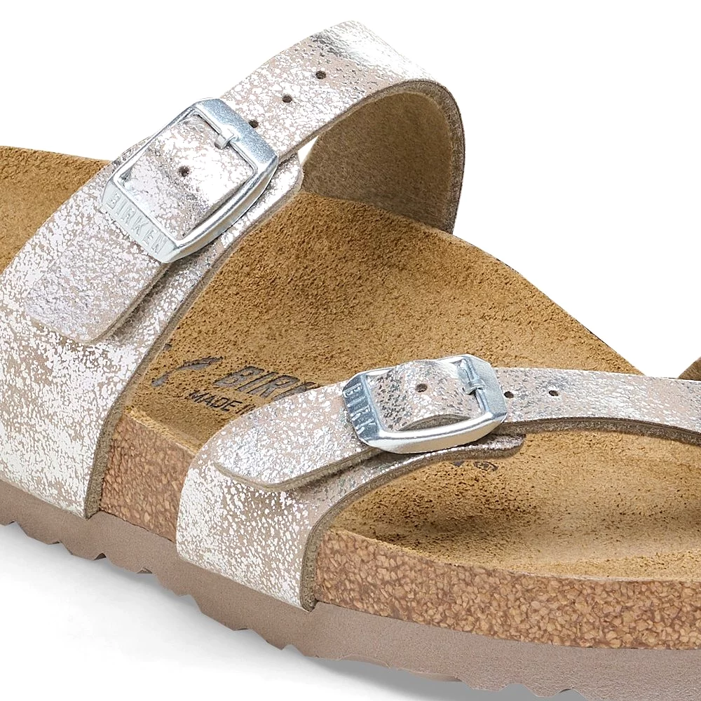 Birkenstock Women's Mayari - Washed Taupe/Silver Birkibuc