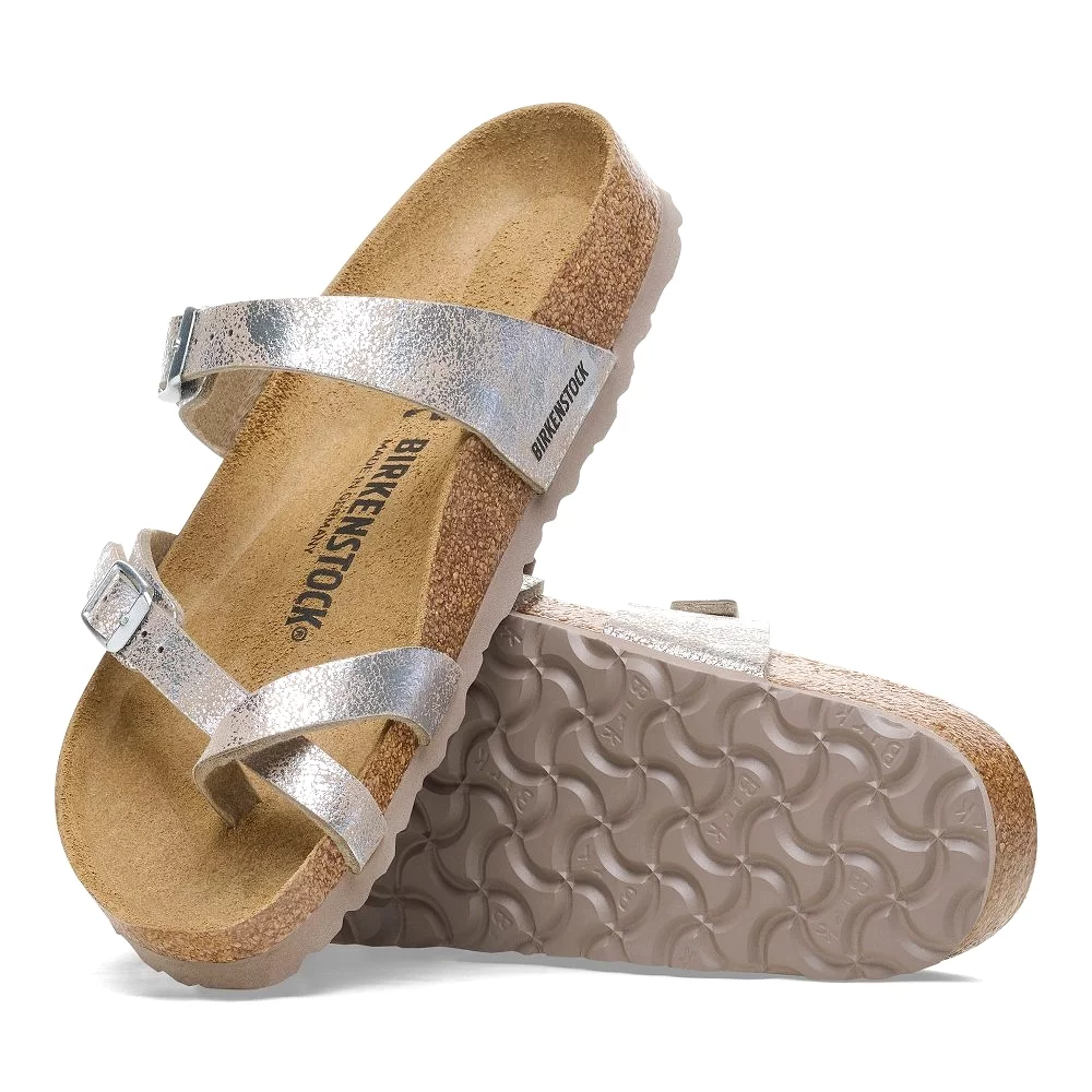 Birkenstock Women's Mayari - Washed Taupe/Silver Birkibuc