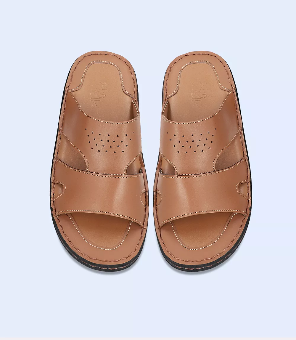 BM4822-BROWN-Men Comfort Slipper