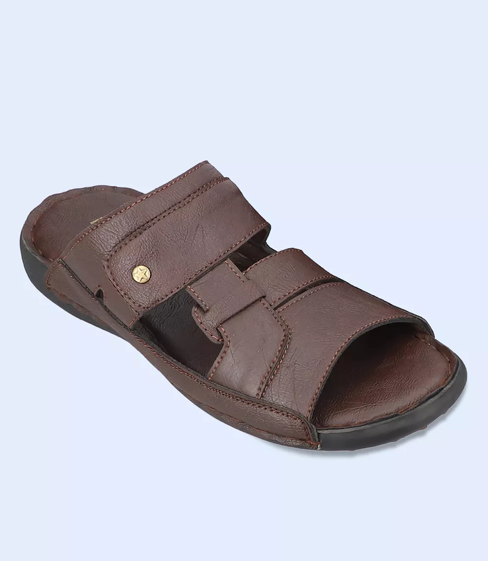 BM5496-BROWN-Men Casual Slipper