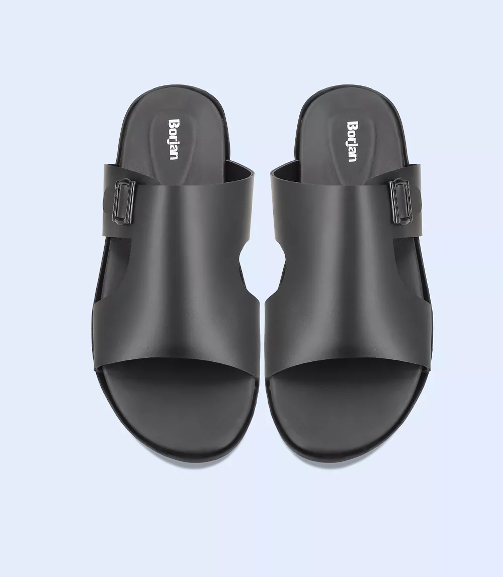 BM5619-BLACK-Men Casual Slipper