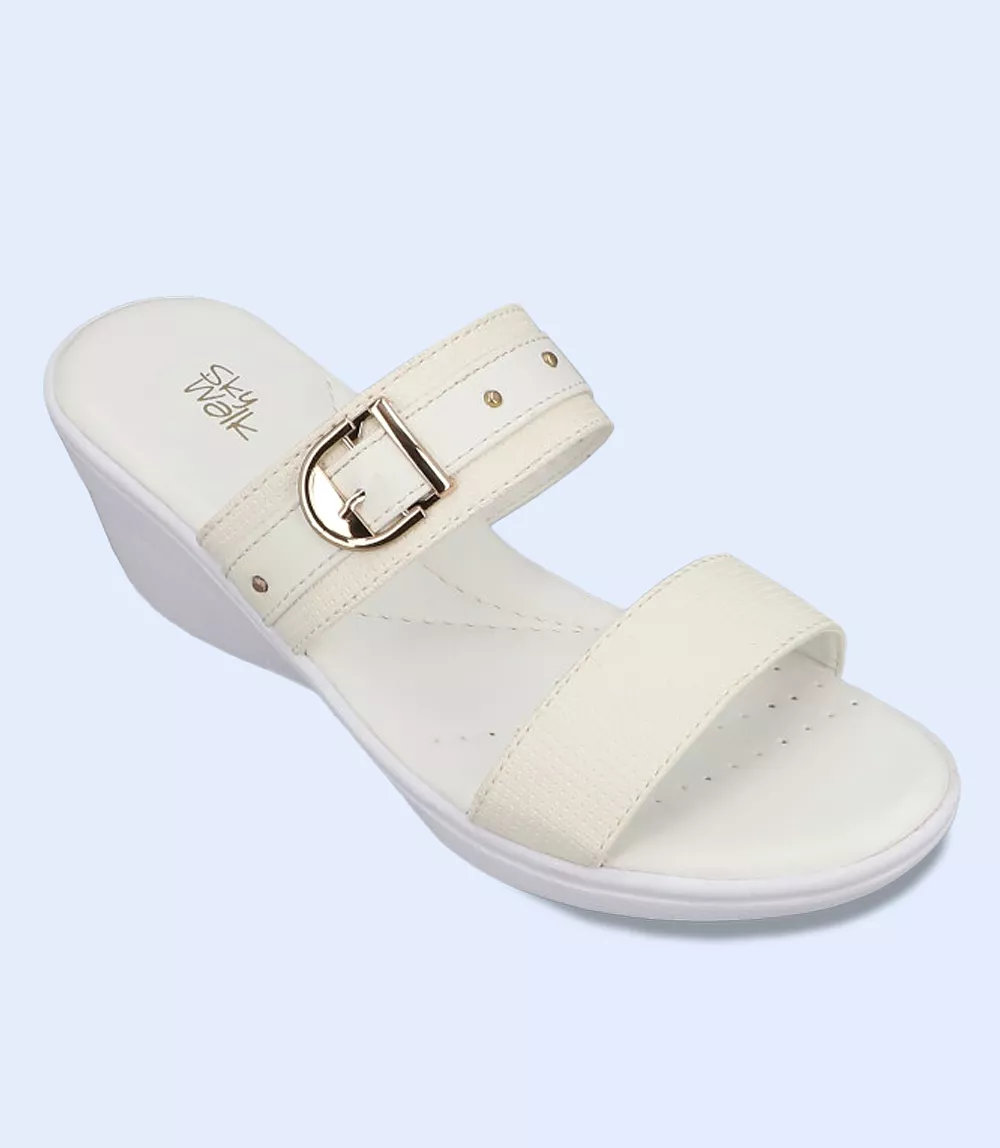 BW9262-OFF WHITE-Women Comfort Slipper