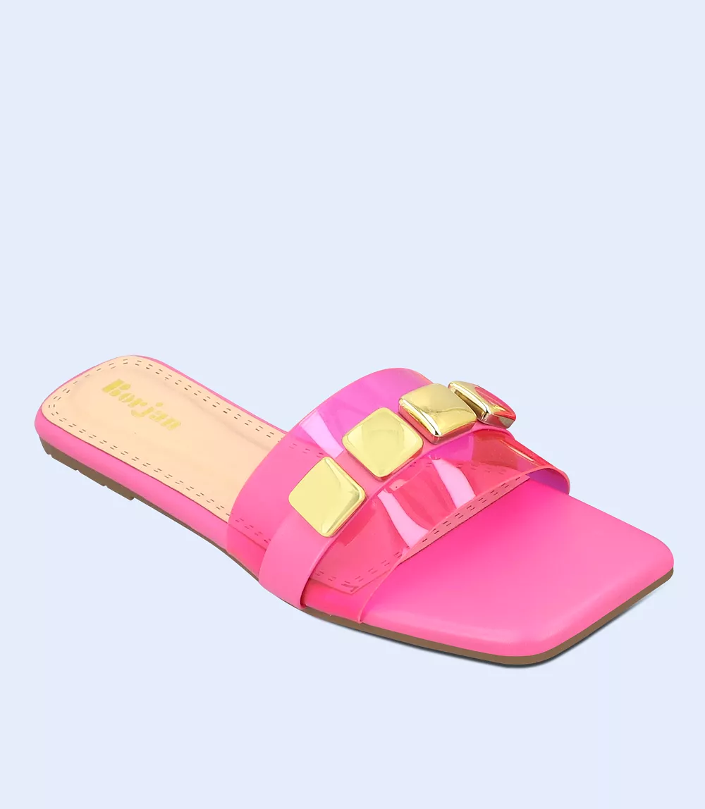 BW9308-Fuschia-Women Casual Slipper