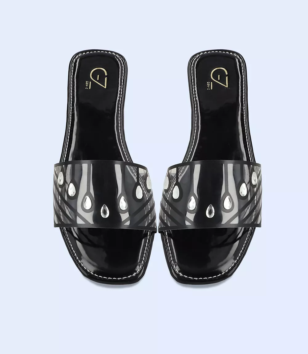 BW9428-BLACK-Women Slipper