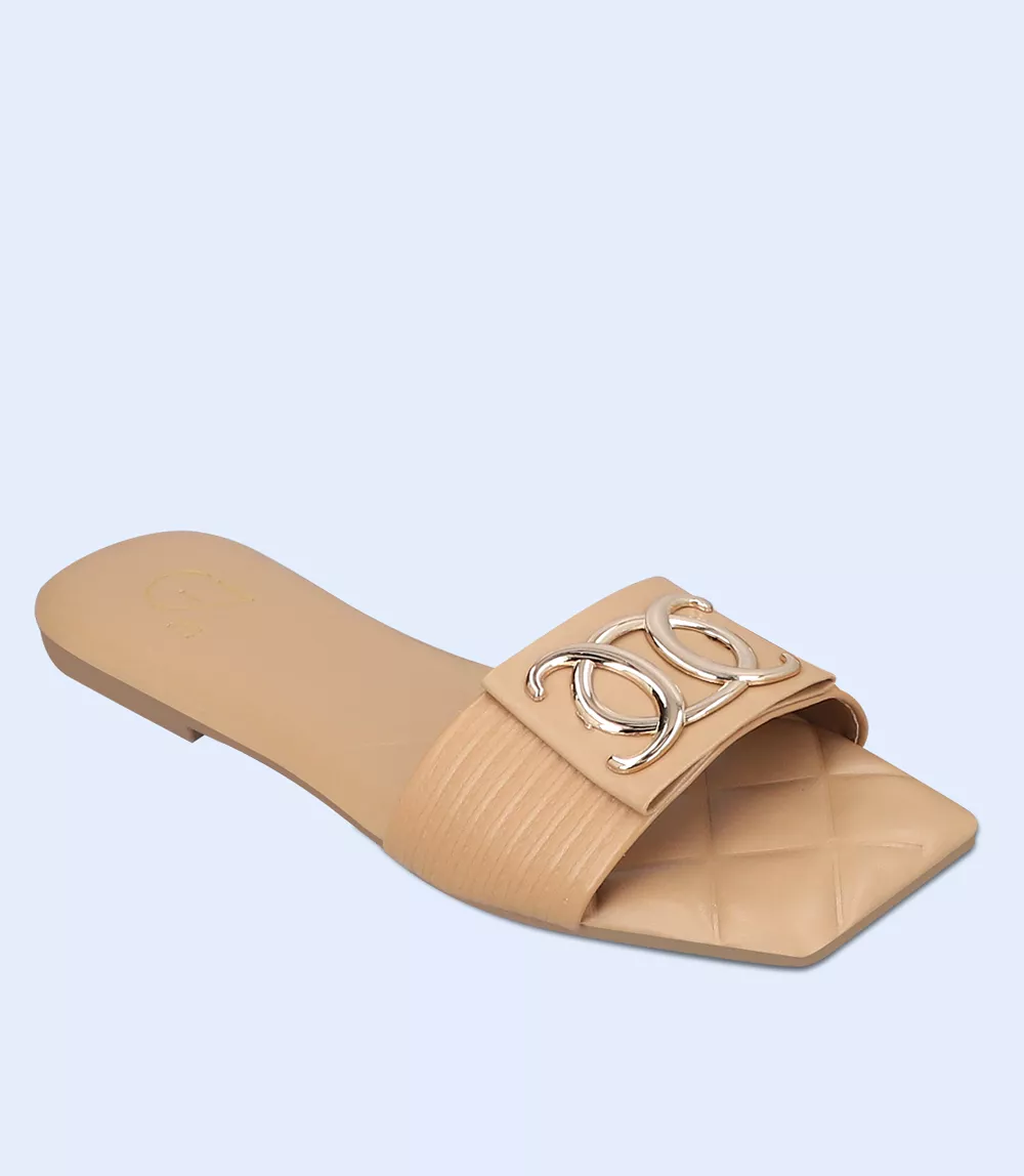 BW9429-KHAKI-Women Casual Slipper