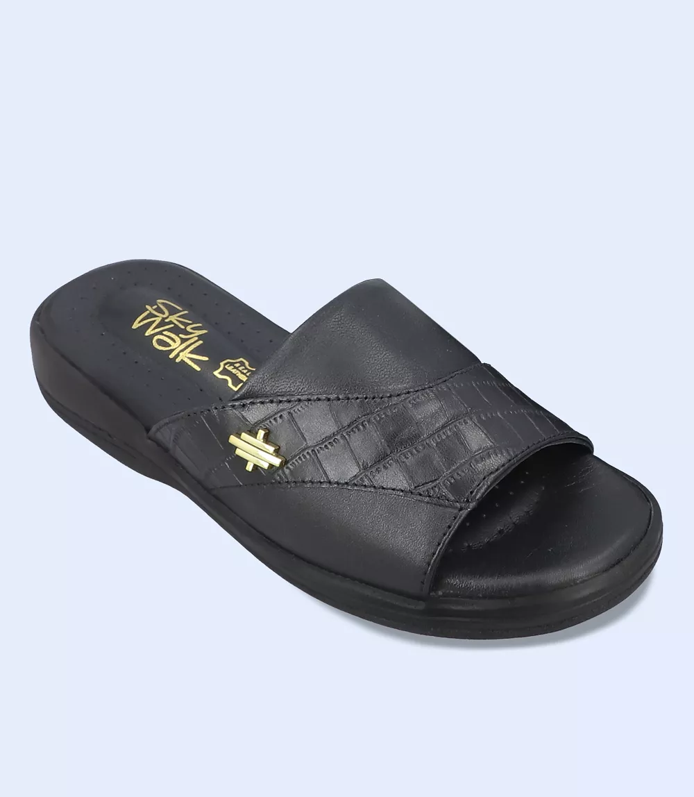 BW9513-BLACK-Women Comfort Slipper