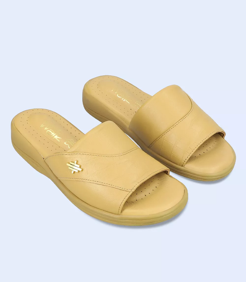 BW9513-MUSTARD-Women Comfort Slipper