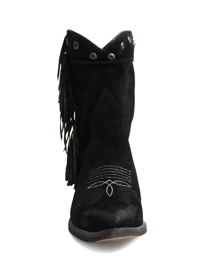 Corral Womens Black Slouchy Booties