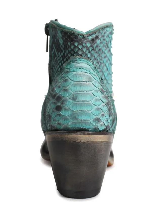 Corral Womens Turquoise  Python Booties