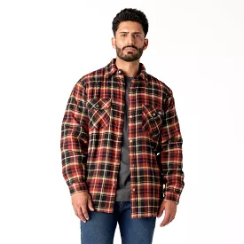 Dickies Men's Sherpa Lined Flannel Shirt TJ210 - Black & Red Plaid