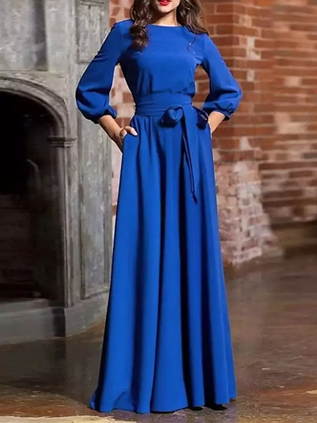 Elegant Long Sleeve Formal Party Dress in Multiple Colors and Sizes