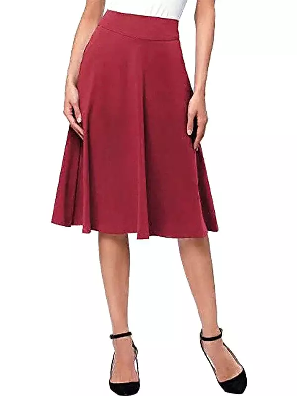 Elegant Women's Swing Work Skirts in Various Colors for Office / Career S M L