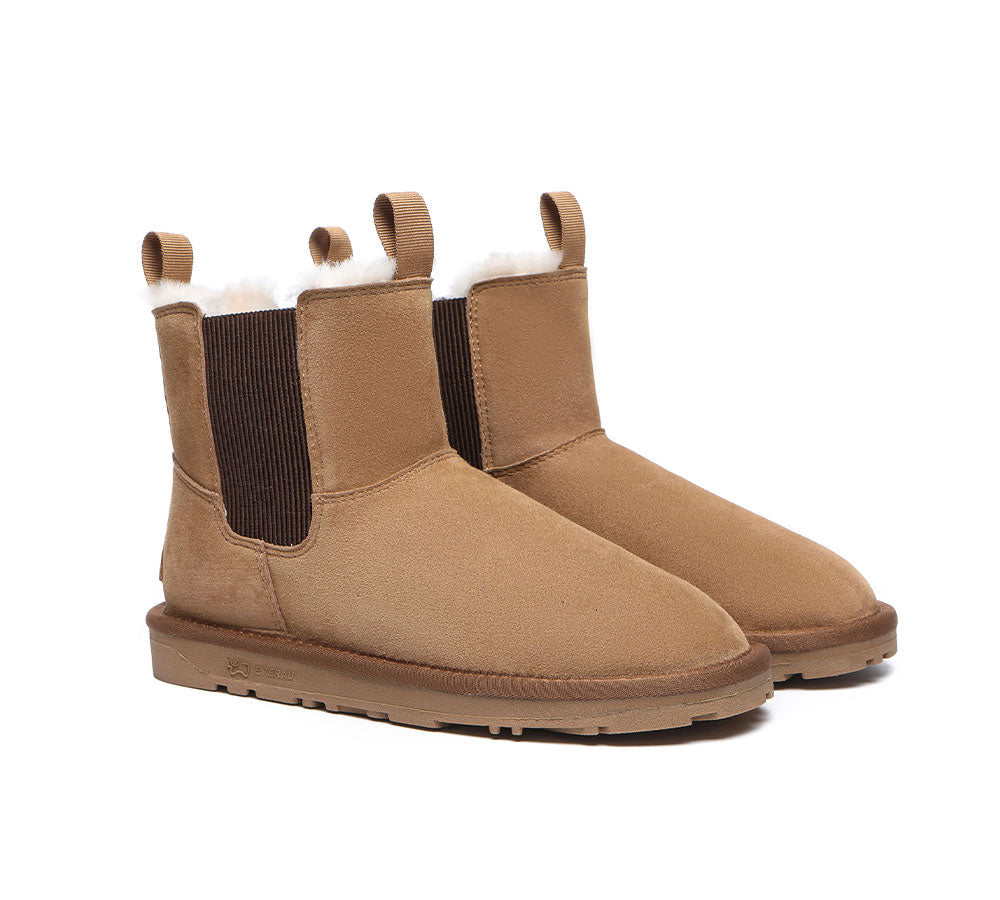 EVERAU Women Sheepskin Mini Boots Guildford