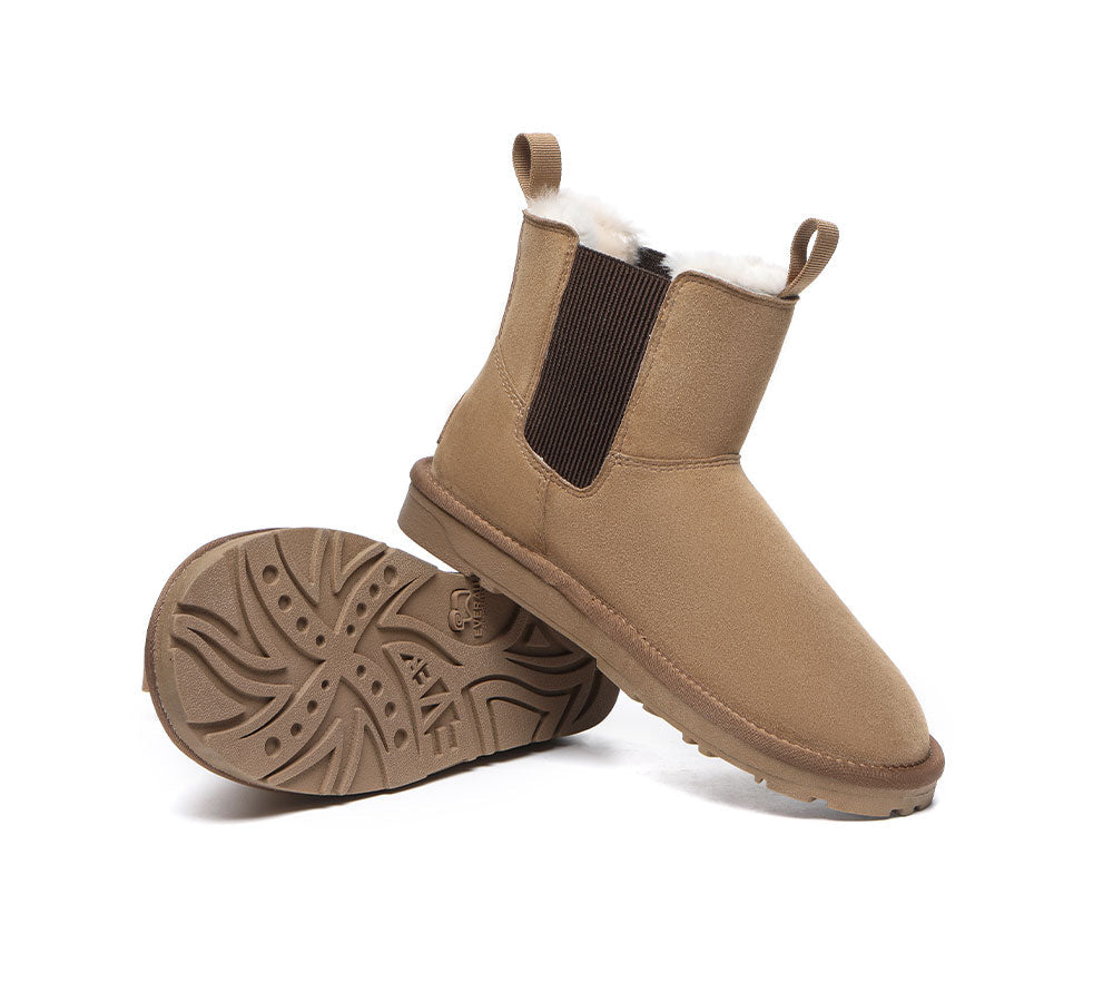 EVERAU Women Sheepskin Mini Boots Guildford