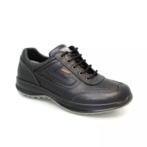 Grisport Airwalker Black Shoes Leather Walking Shoe Water Resistant Comfort