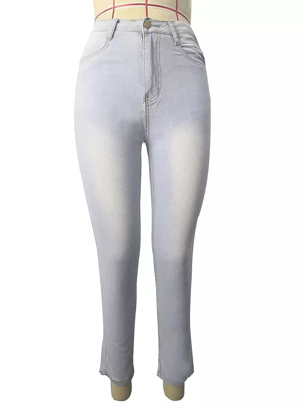 High Waisted Fleece-Lined Women's Denim Jeans with Classic Regular Fit in Multiple Colors