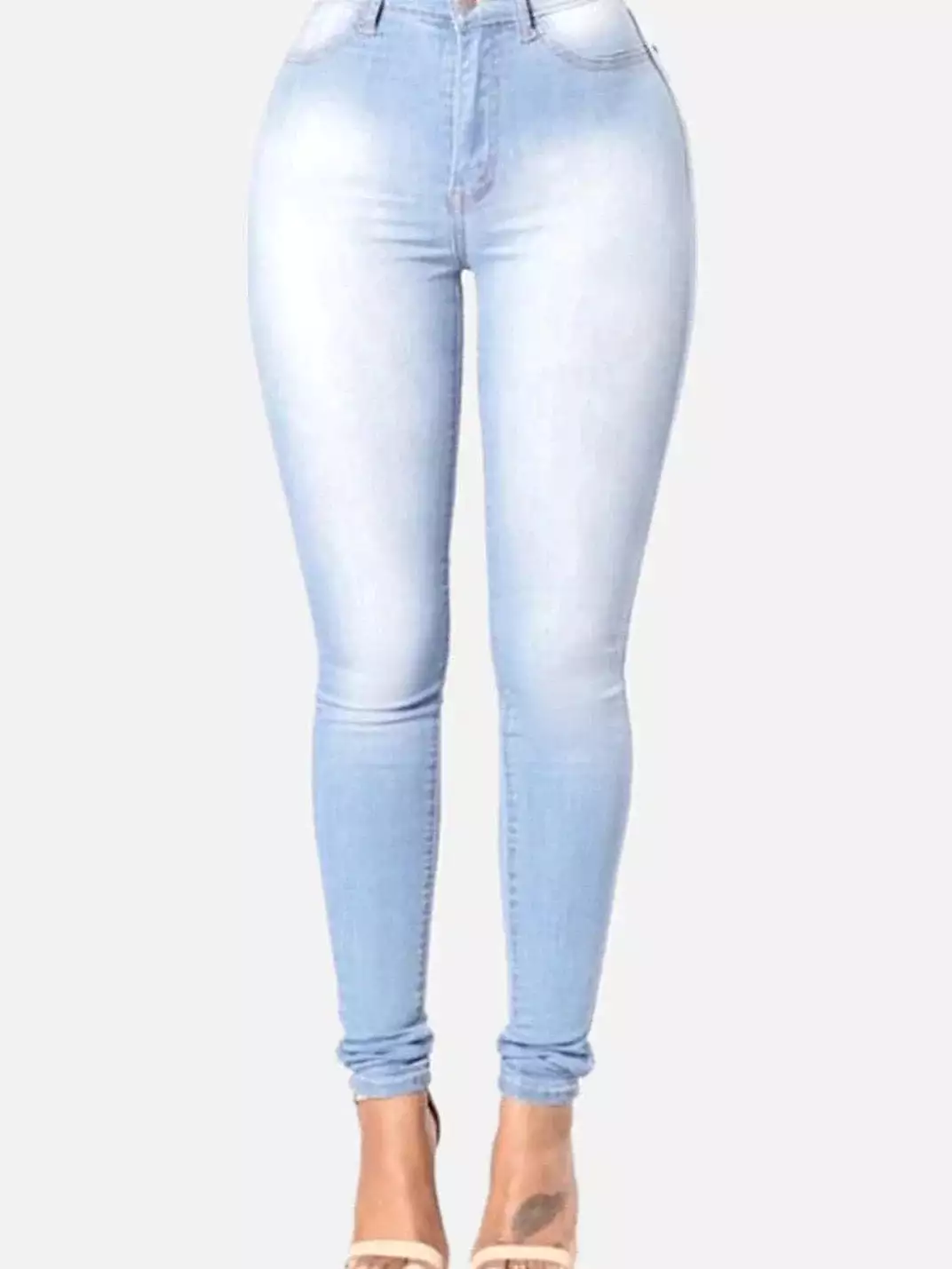 High Waisted Fleece-Lined Women's Denim Jeans with Classic Regular Fit in Multiple Colors