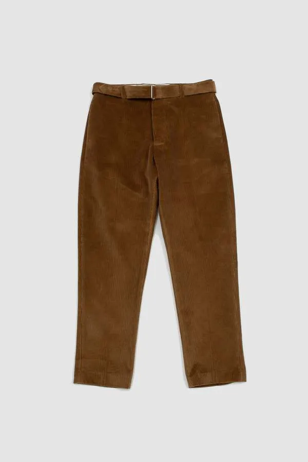 Hoche Italian Co. Cord 8 Wales Pants - Dark Sepia