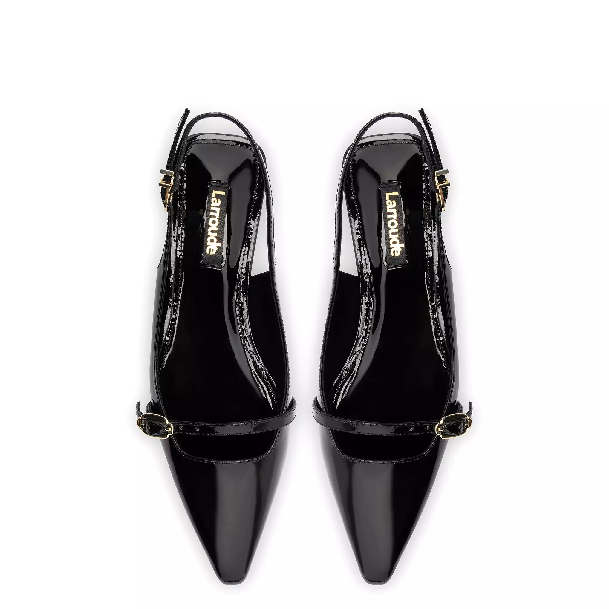 Ines Flat In Black Patent Leather