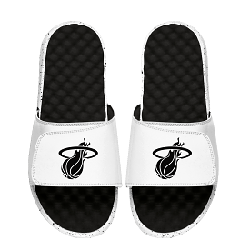 Islide Miami HEAT Logo Black & White Sandals