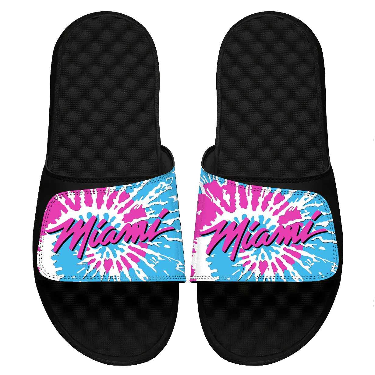 ISlide Miami HEAT Tie Dye Wordmark Sandals