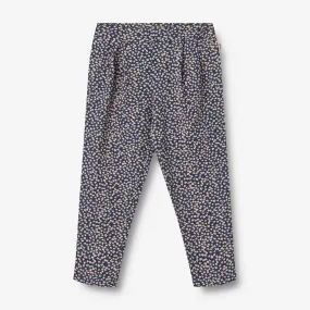 Jersey Pants Ejsa - blue flowers