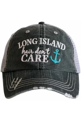 Long Island ANCHOR Hair Don't Care Trucker Hats