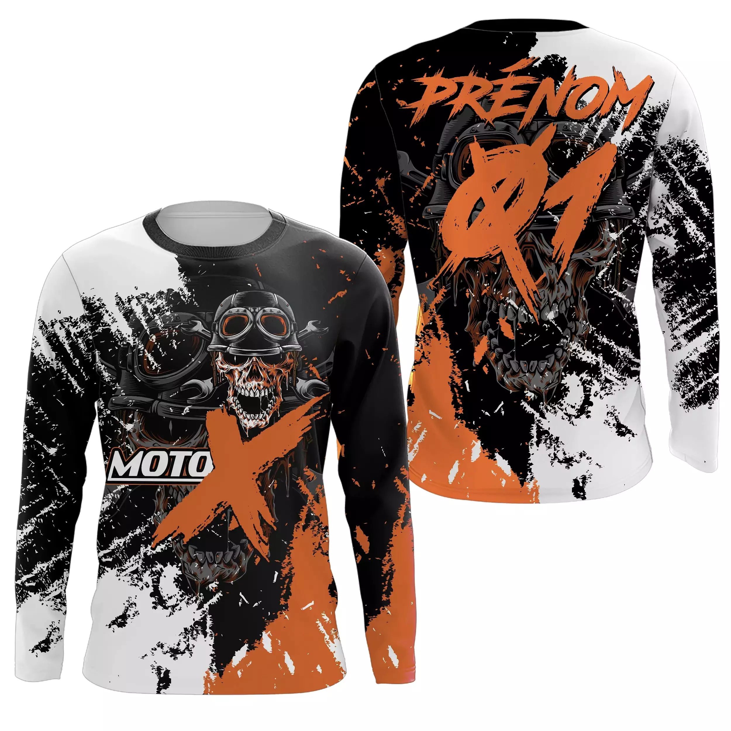 Maillot Cross Protection UV, Cadeau Personnalisé Pilote Maillot de Course Jersey MX - CT20122220