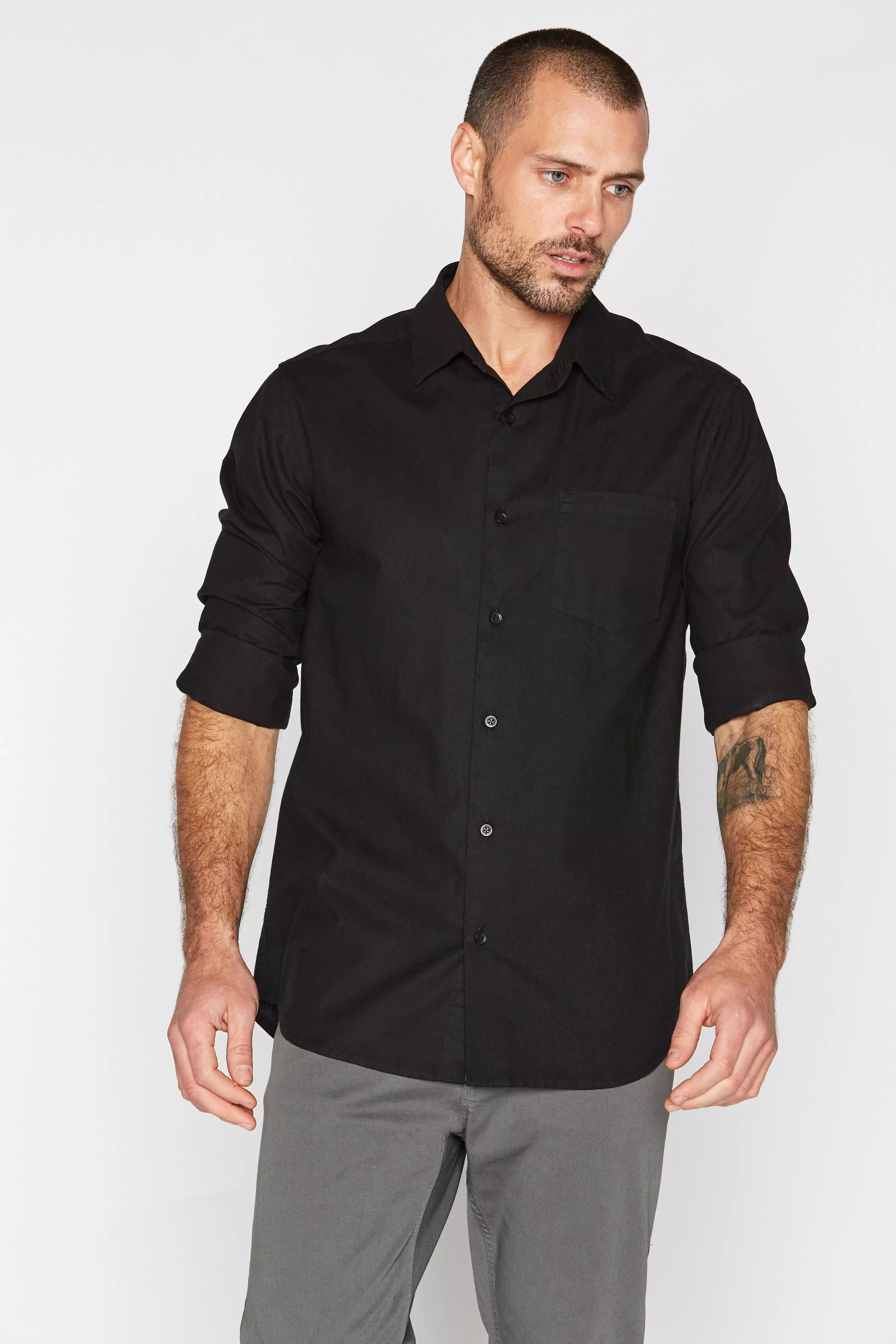 Men's Cotton Button Up Shirt