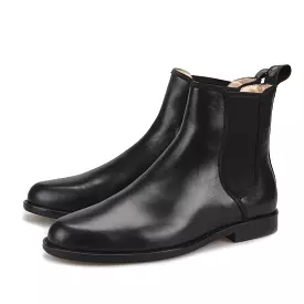 OneDrop Handmade Black Cow Leather Pigskin Men Chelsea Boots